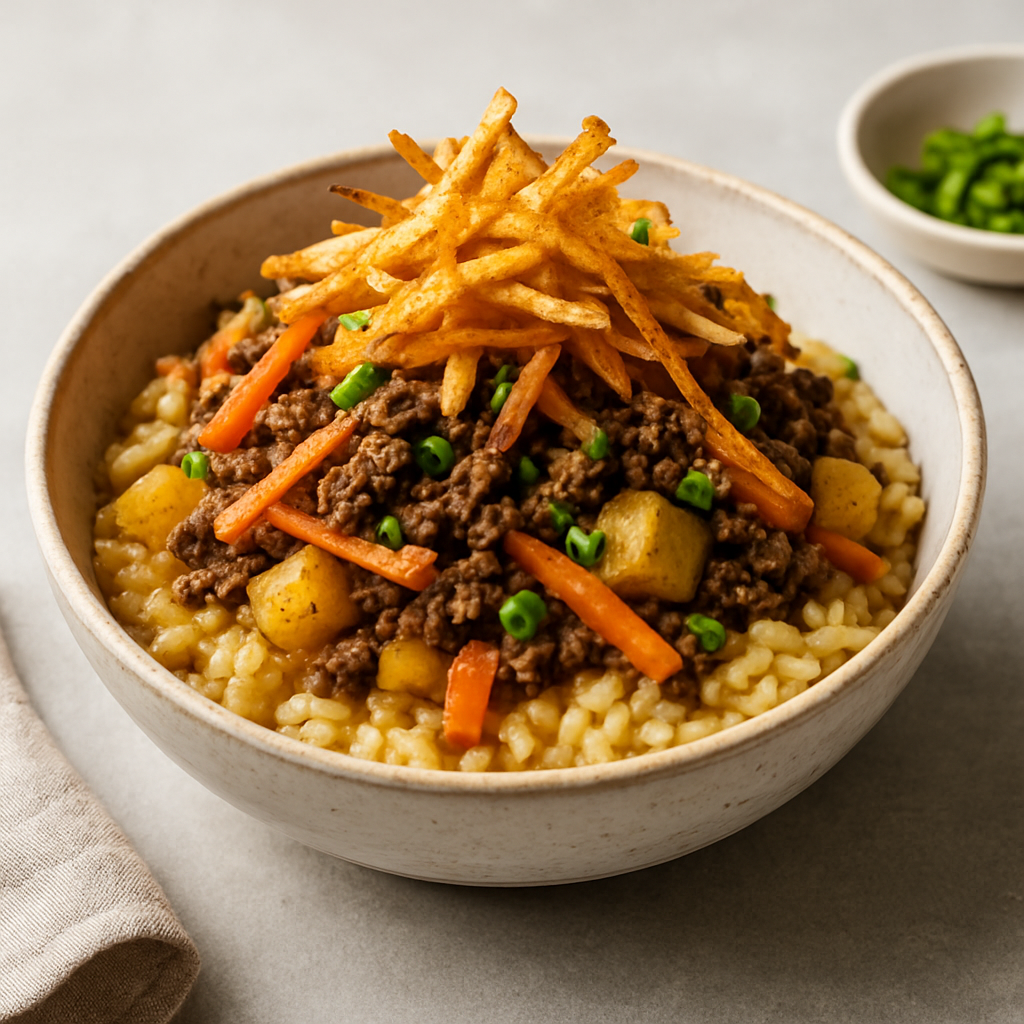 Global Harmony Bowl: Spiced Beef & Root Vegetable Fusion