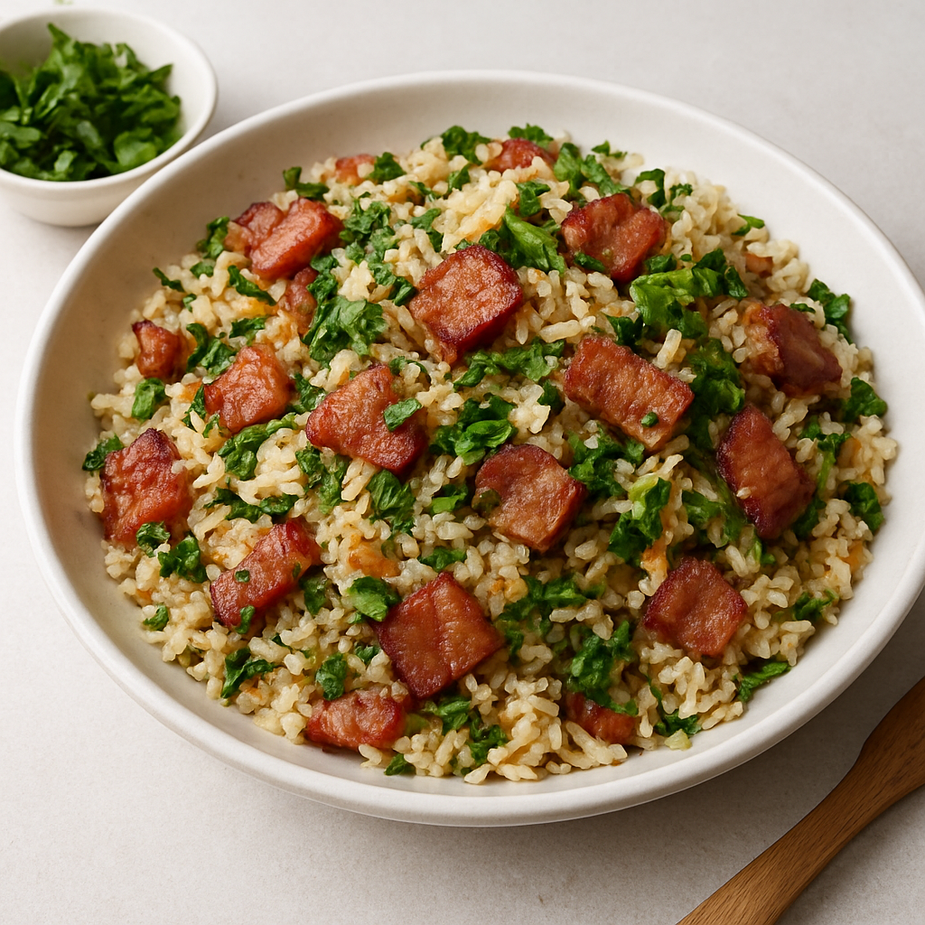 Korean Bacon and Herb Stir-Fried Rice