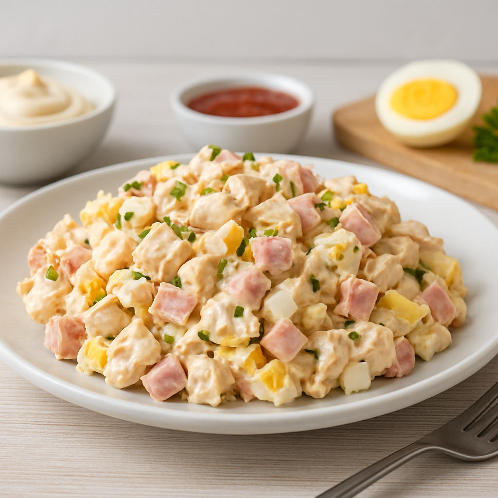 Easy Chicken and Ham Egg Salad
