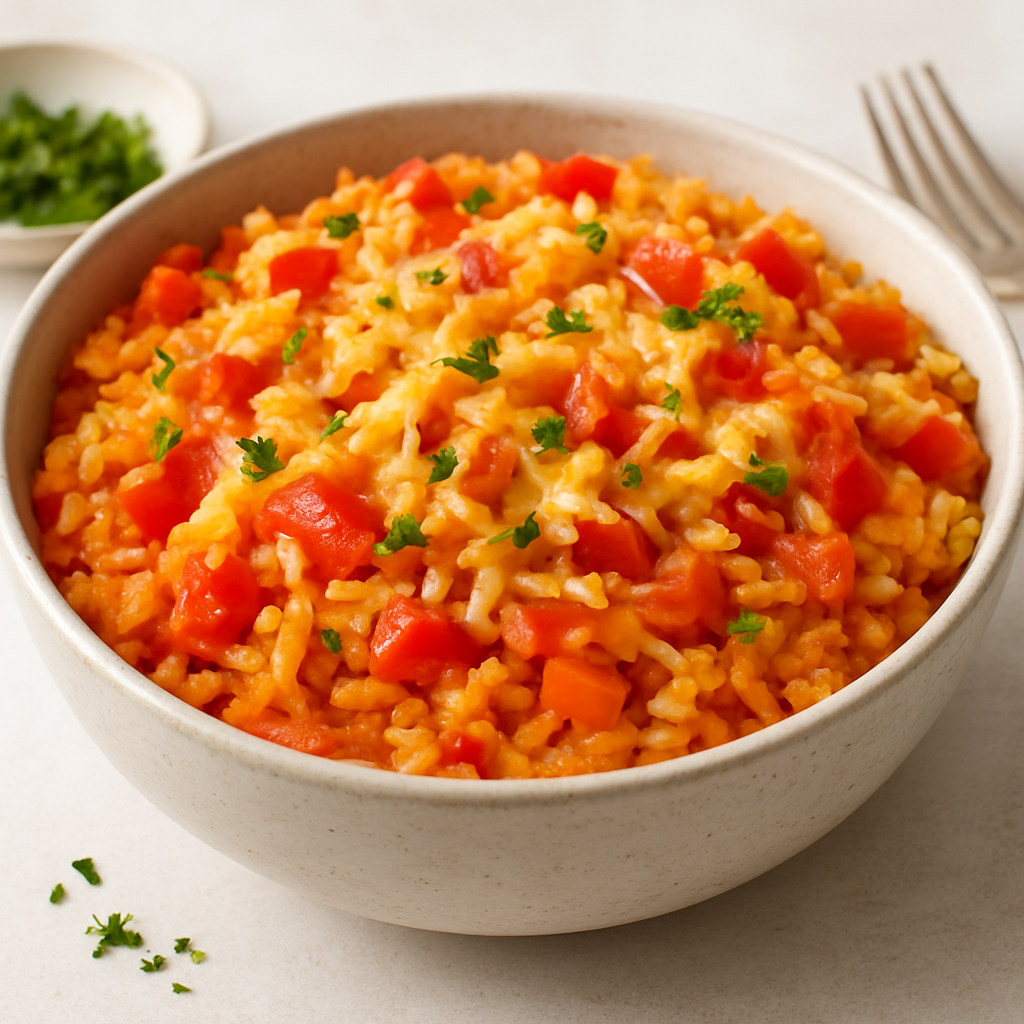 Fusion Tomato & Cheese Rice Bowl
