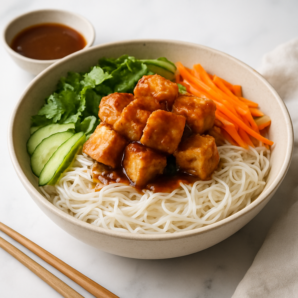 Vietnamese Crispy Tofu Vermicelli Bowl