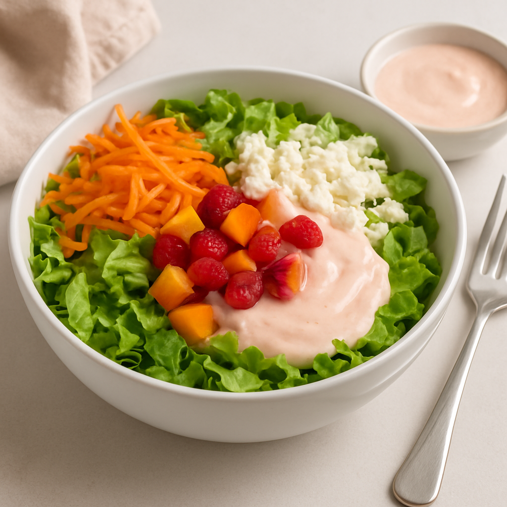 Greek Yogurt & Cheese Salad Bowl with Fruit