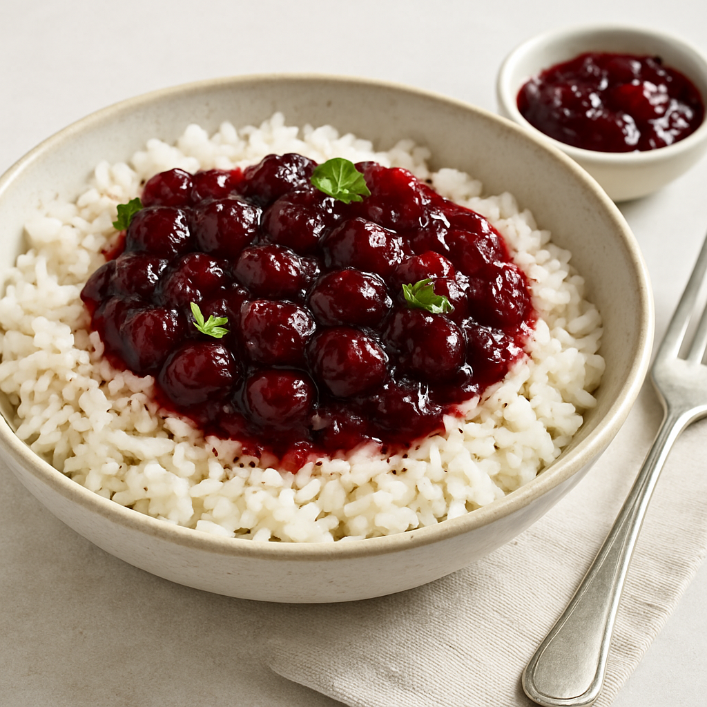 Sweet & Savory Sour Cherry Rice Bowl