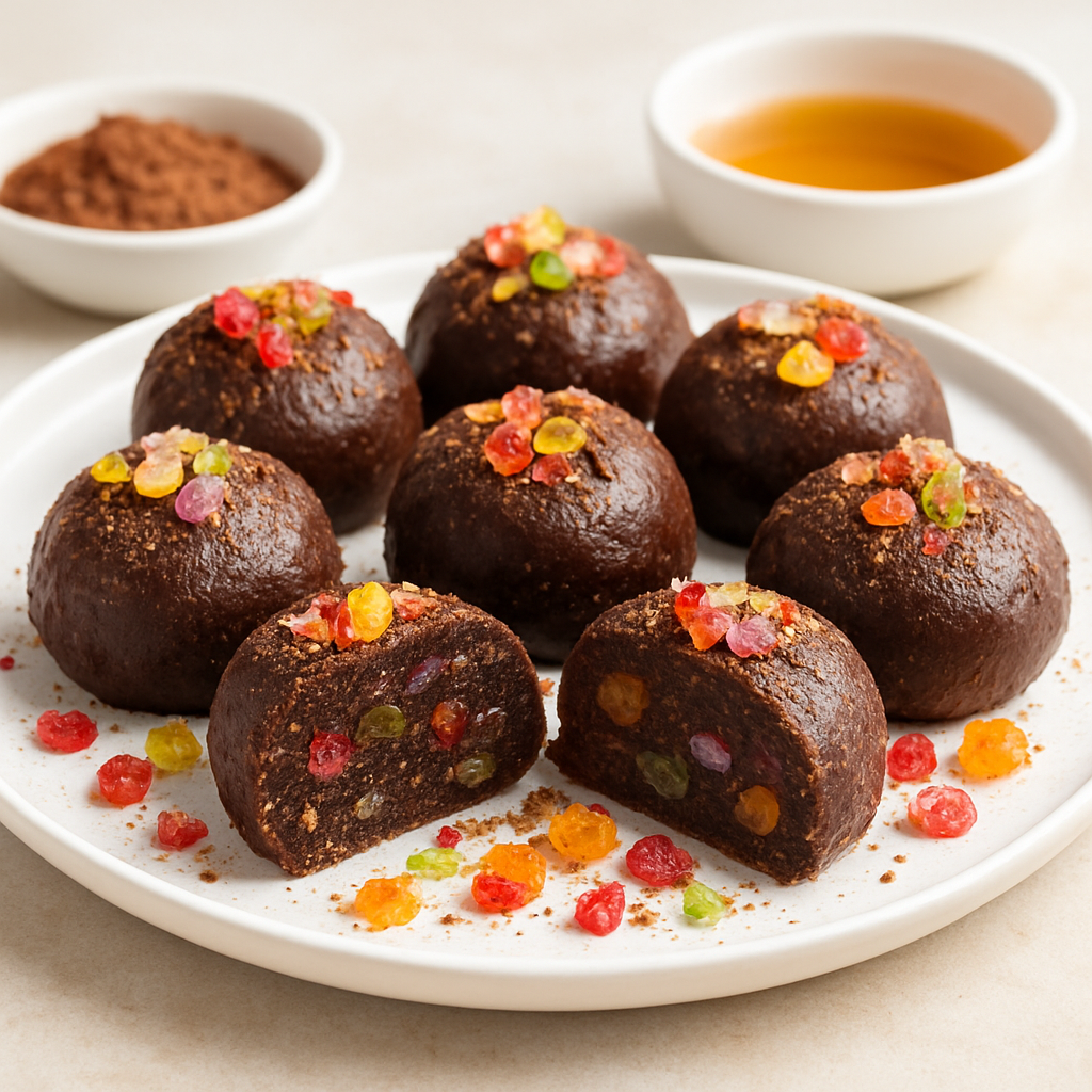 Middle Eastern Chocolate Honey Confections with Candy Jewels