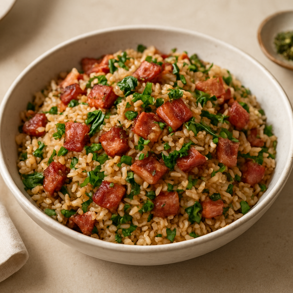Korean Bacon and Herb Stir-Fried Rice (Bacon Bokkeum Bap)
