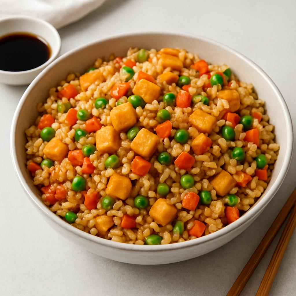 Chinese Stir-Fried Rice with Potato and Vegetables