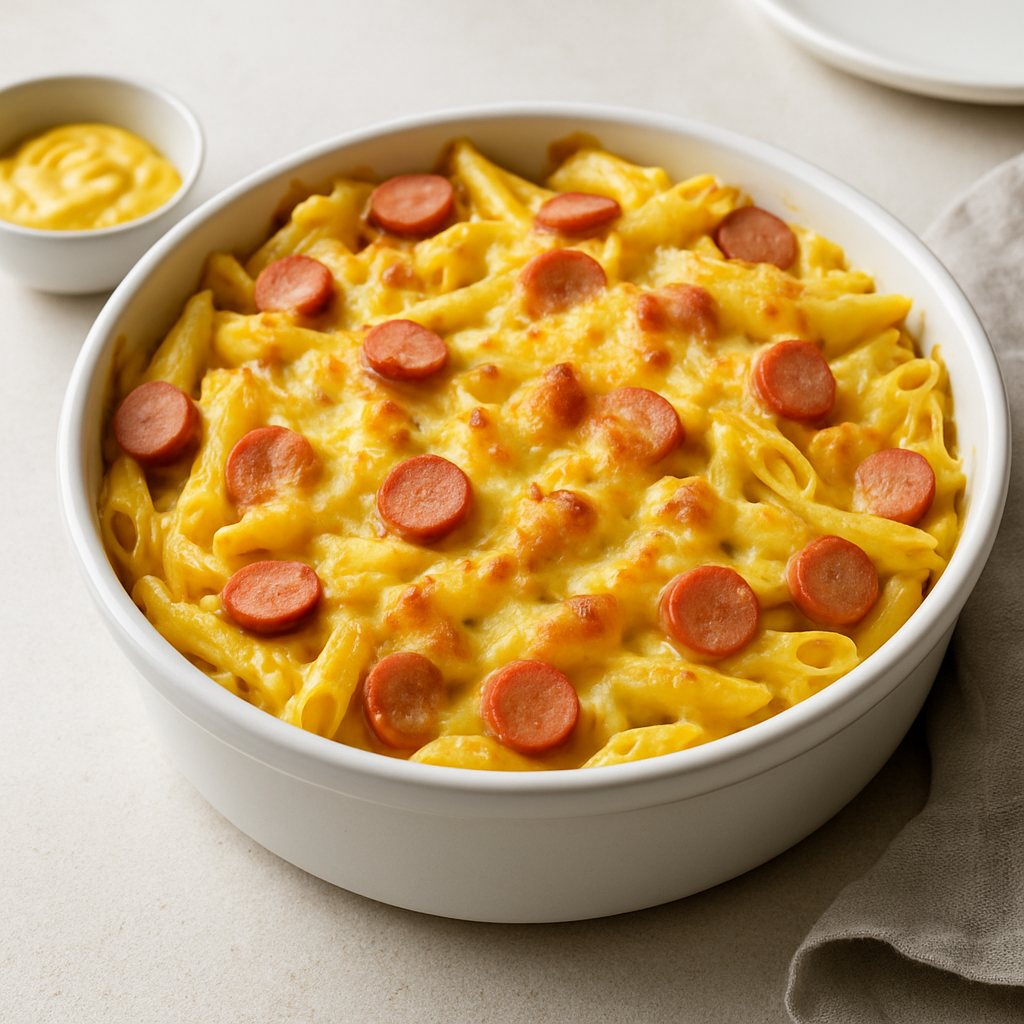 Italian-American Hot Dog Pasta Bake