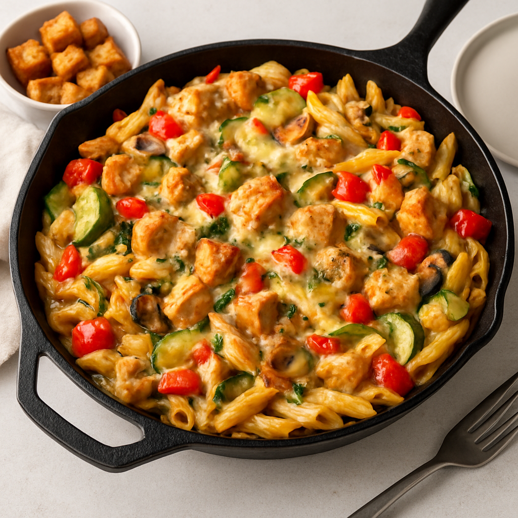 American Chicken and Vegetable Skillet with Pasta