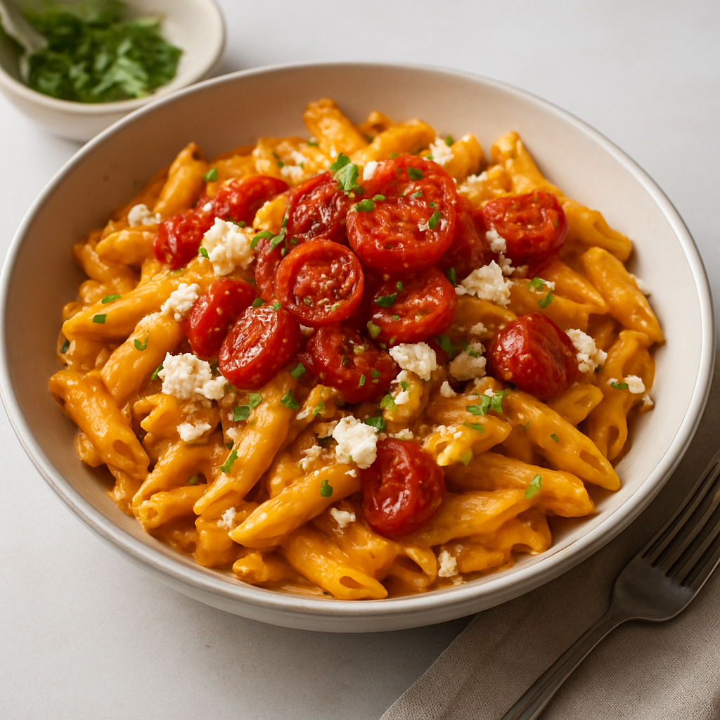 Gochujang-Feta Mac & Cheese with Umami Tomato Confit
