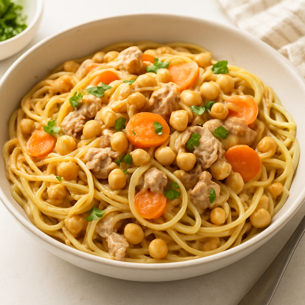 Mediterranean Tuna & Chickpea Pasta