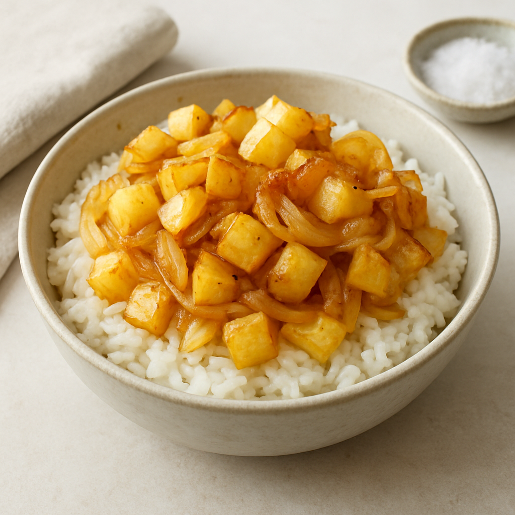 Korean Potato and Onion Rice Bowl (Gamja Dombap)