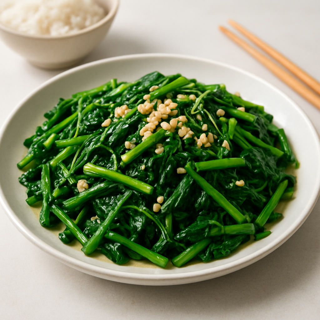 Vietnamese Water Spinach with Garlic
