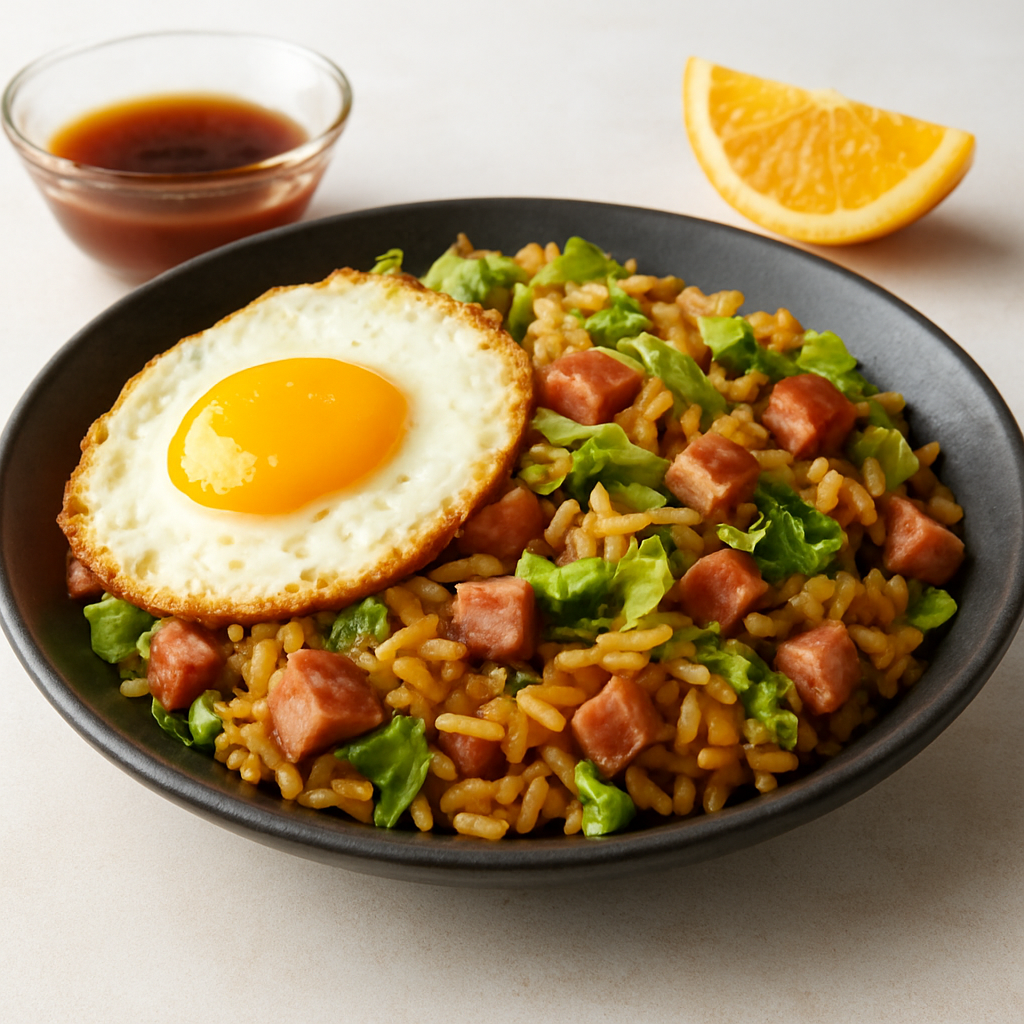 Sweet & Savory Fusion Egg Fried Rice with Citrus Glaze