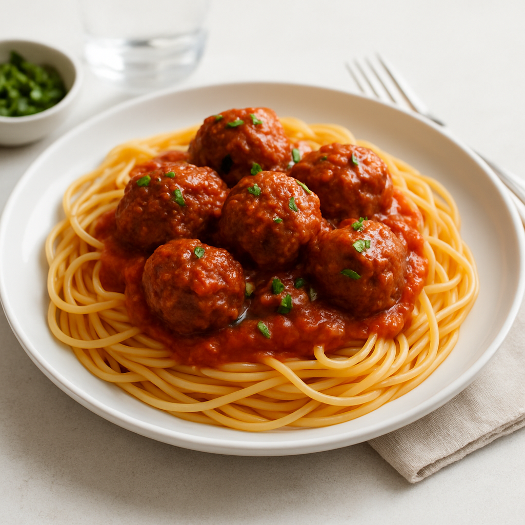 Simple Italian Spaghetti with Meatballs