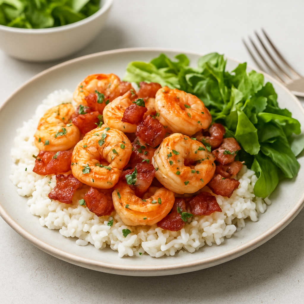 Simple Chinese Shrimp and Bacon Stir-Fry