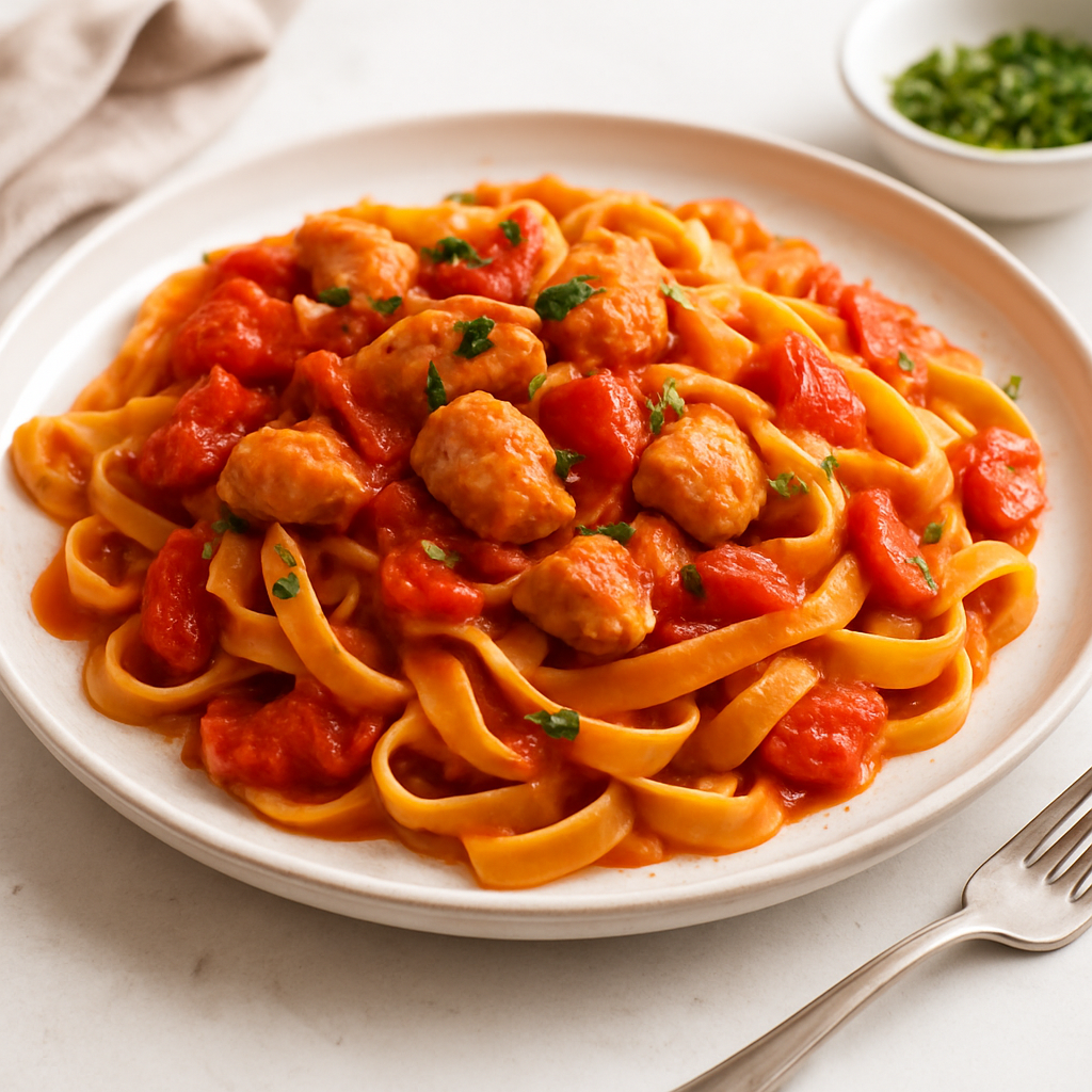 Simple Chicken Tomato Pasta
