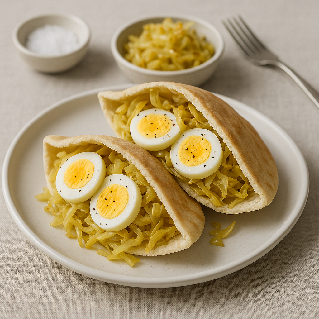French-Style Egg and Cabbage Pita Pockets