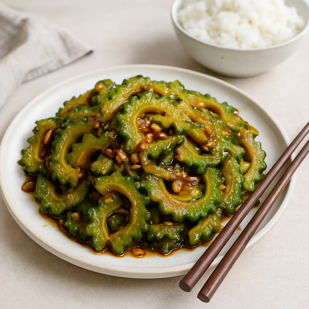 Stir-Fried Bitter Melon with Soy Sauce