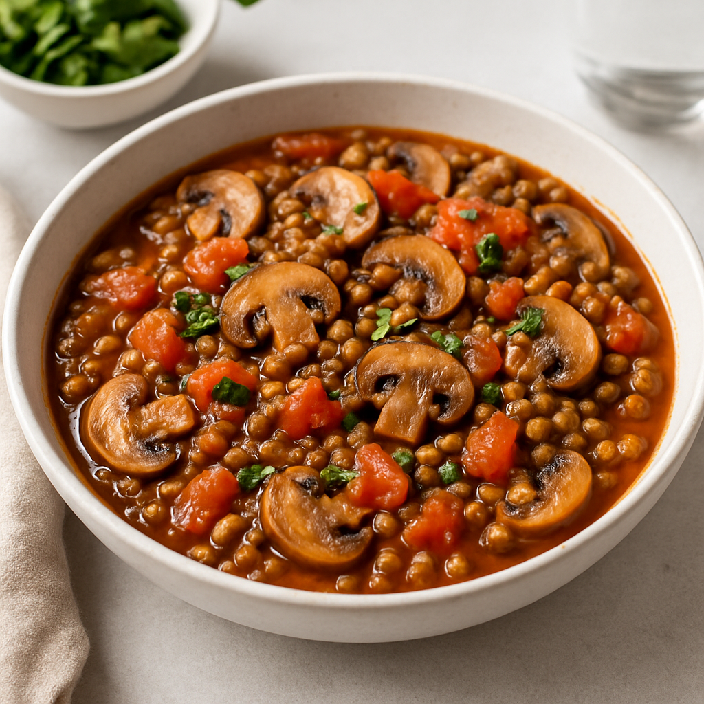 Mediterranean Lentil and Mushroom Stew