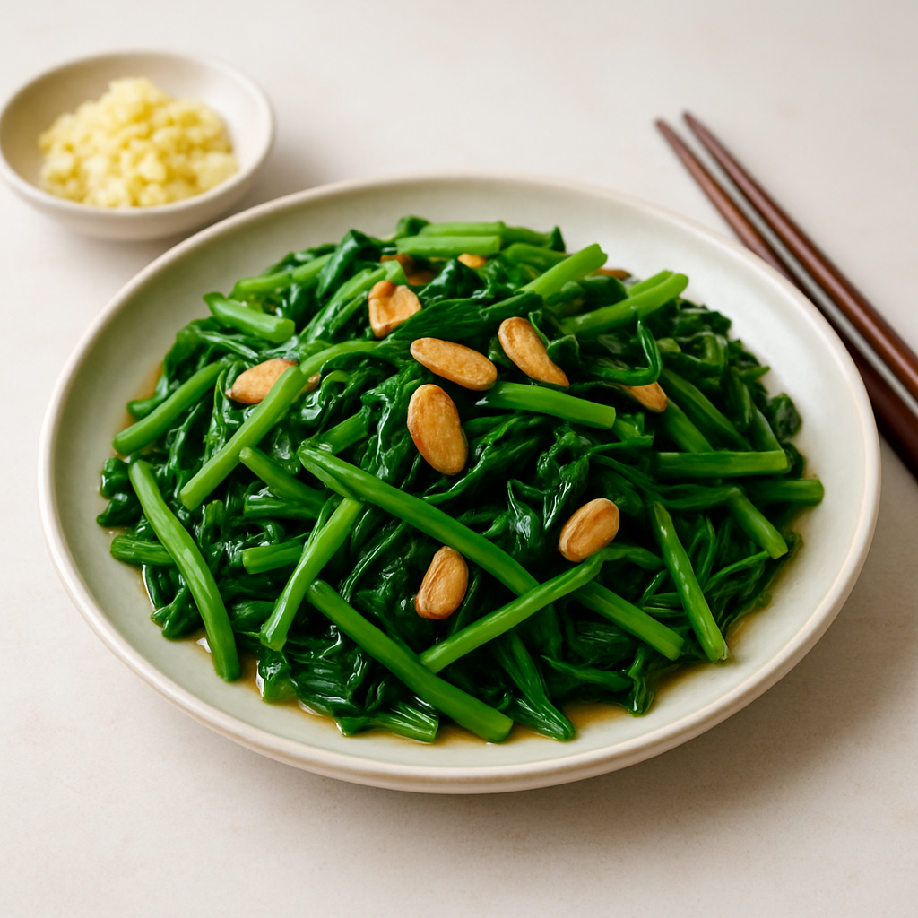 Stir-Fried Water Spinach with Garlic (Rau Muống Xào Tỏi)