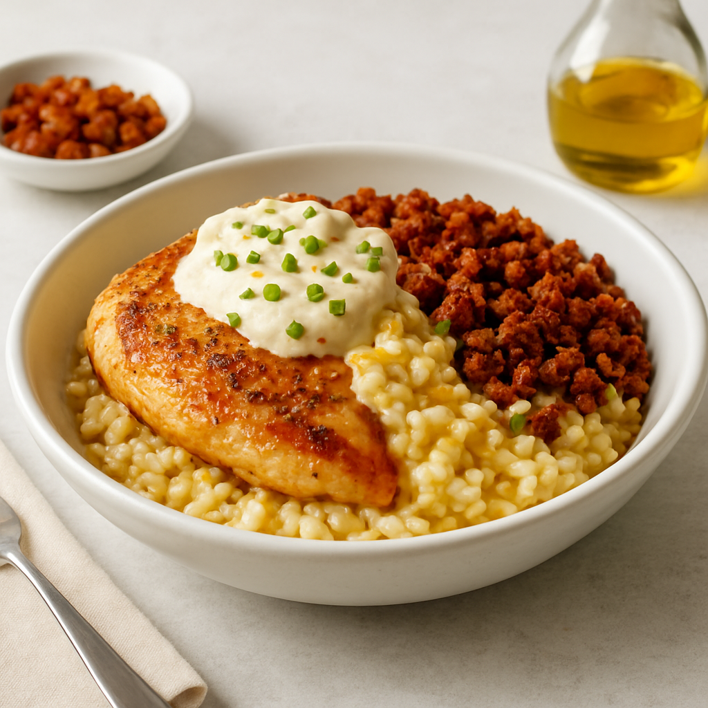 Pollo Umami Fiesta - A Four-Cuisine Fusion Bowl