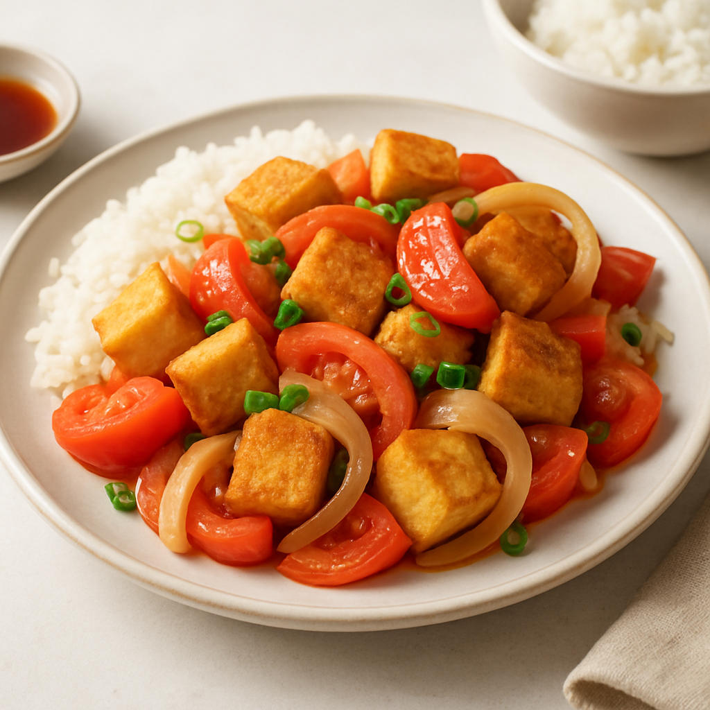 Vietnamese Tofu and Tomato Stir-Fry (Đậu Phụ Xào Cà Chua)