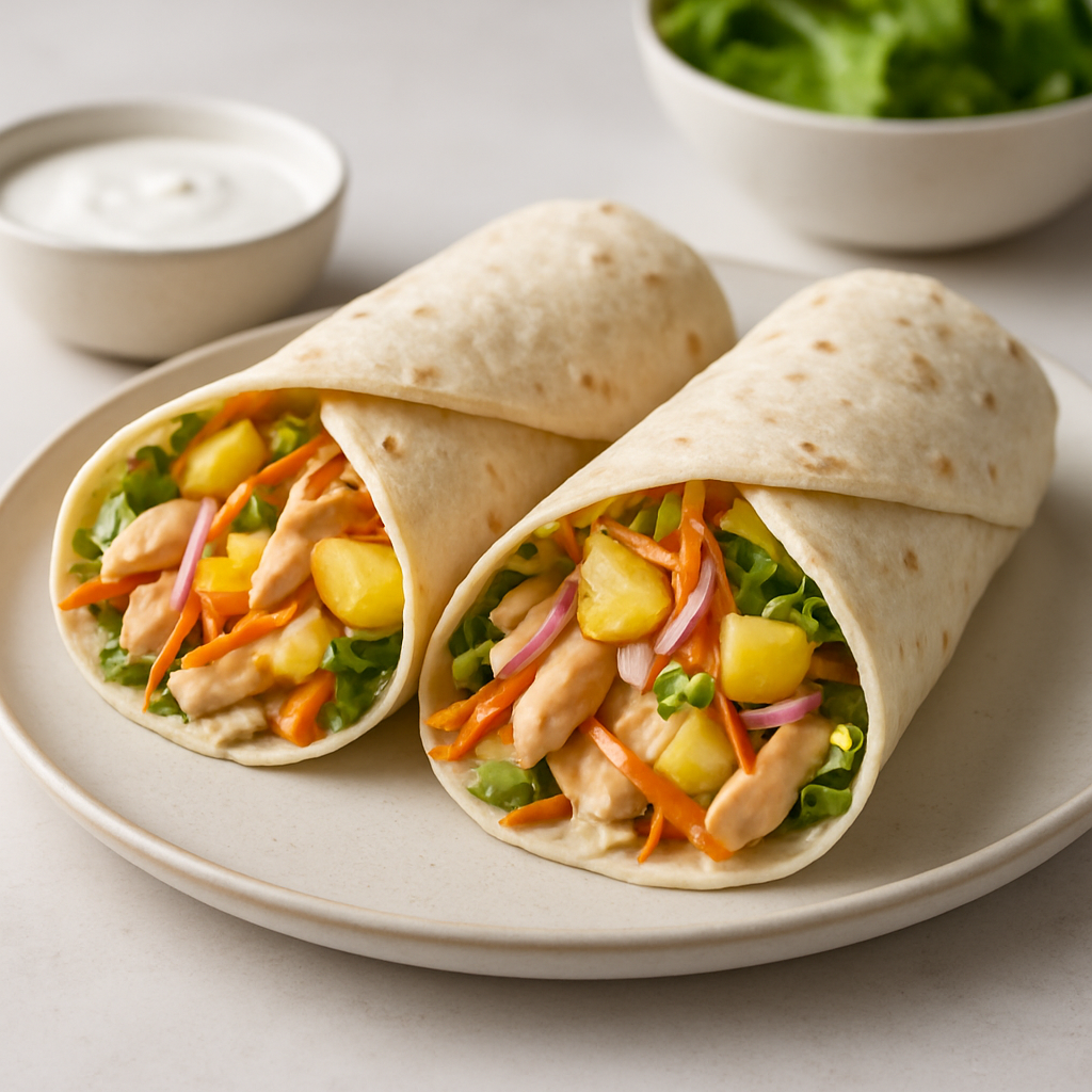 Easy Chicken Pineapple Wraps