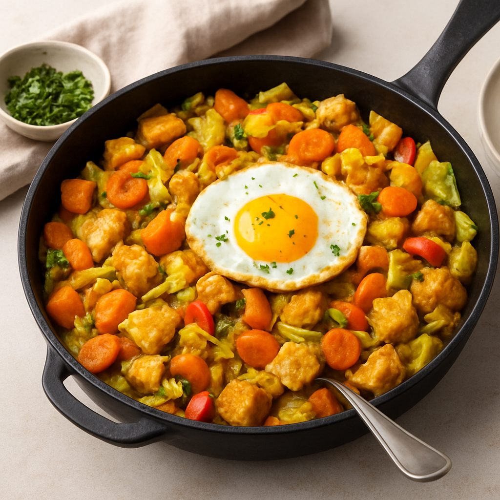 Golden Fusion Chicken & Vegetable Skillet