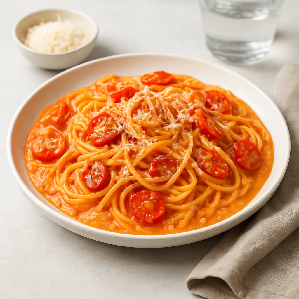 Creamy Tomato Pasta with Chilli and Cheese