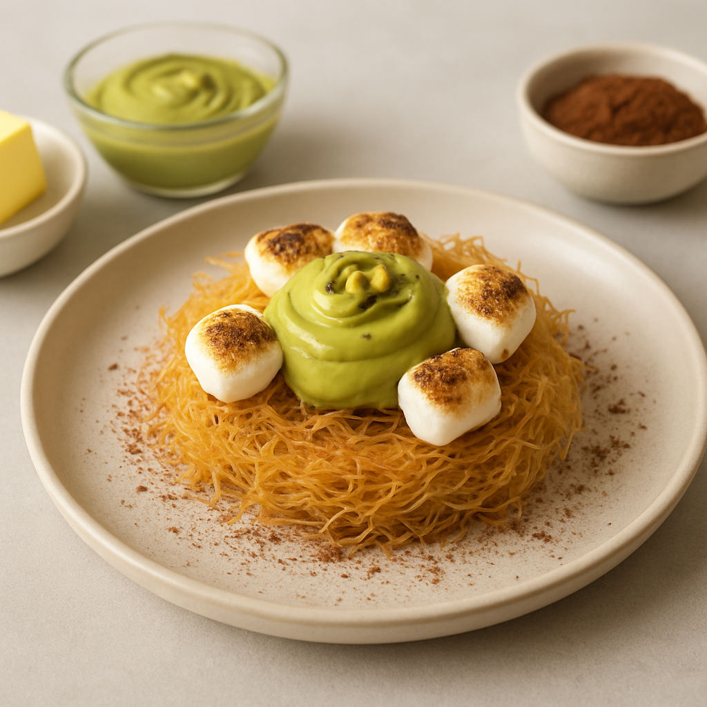 Easy Kataifi, Unsalted butter, Pistachio cream italian