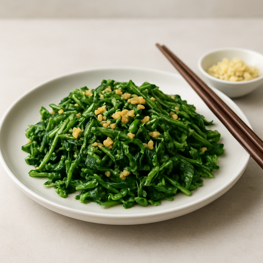 Garlic and Hoa Thiên Lý Stir-Fry