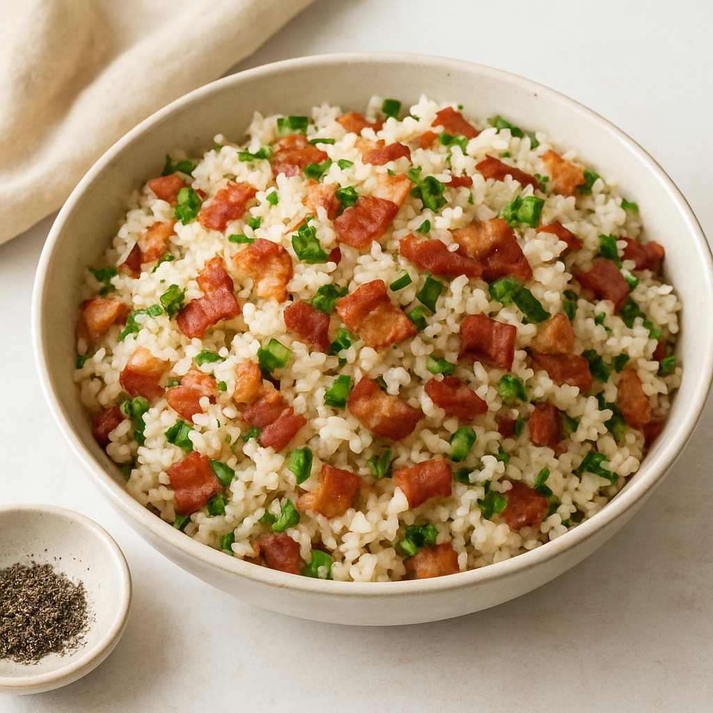 Korean Bacon and Herb Rice