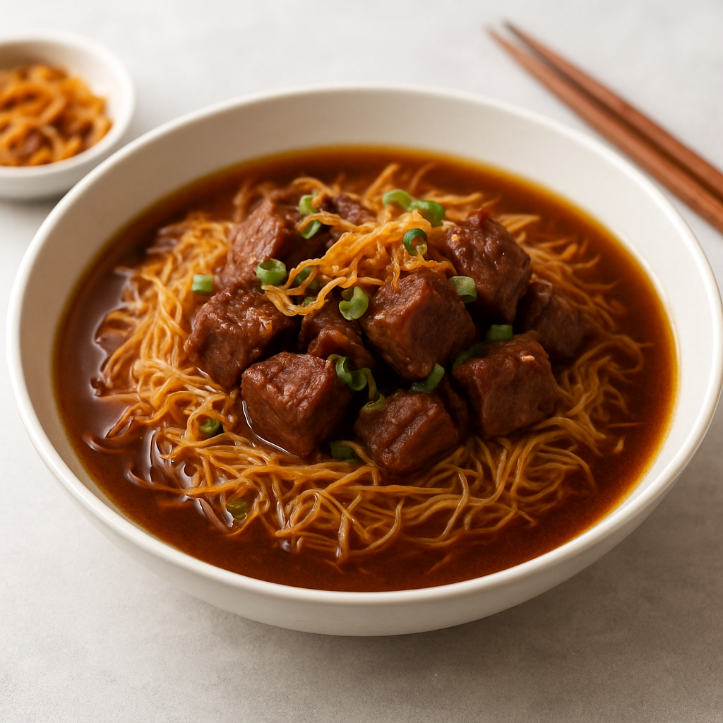 Caramelized Fish Sauce Pho with Crispy Shallot Rice Vermicelli