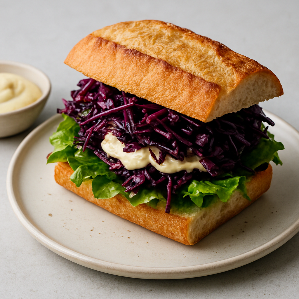 Crispy Bánh Mì Slaw Stack with Caramelized Cabbage and Mayo Aioli