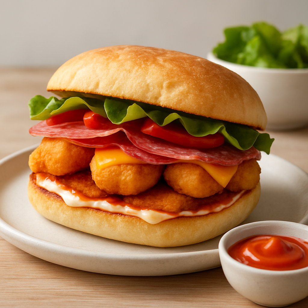 Crispy Nugget & Salami Fusion Sandwich