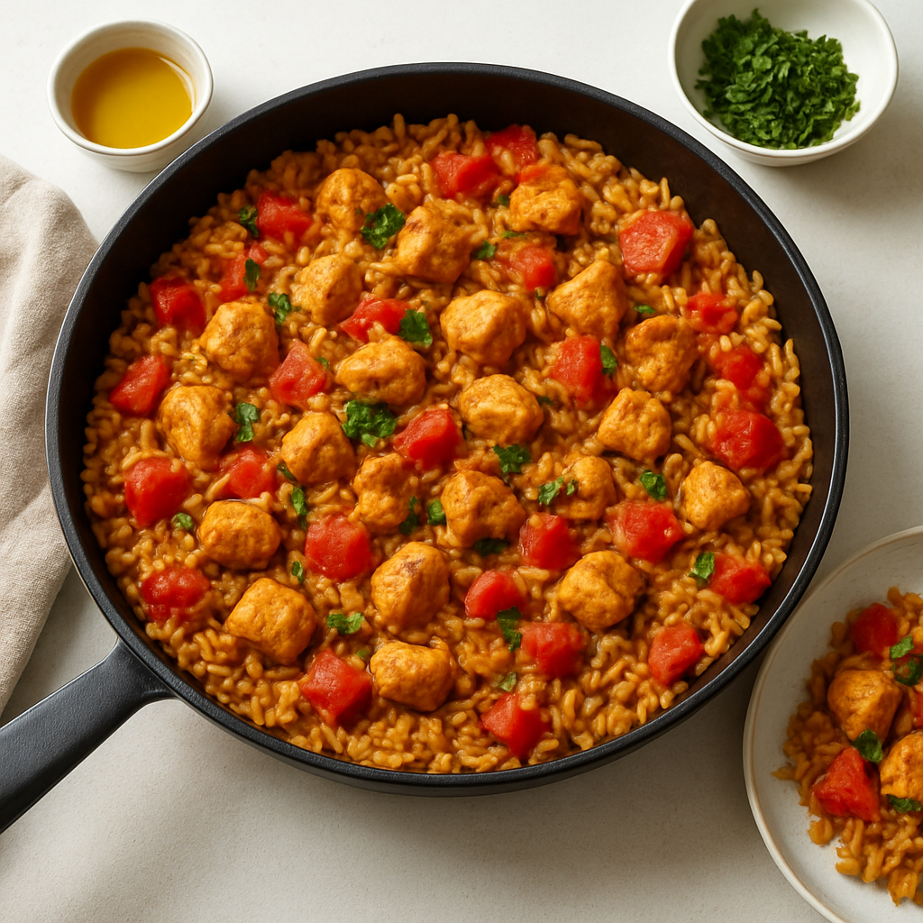 One-Pan Mediterranean Chicken & Tomato Rice