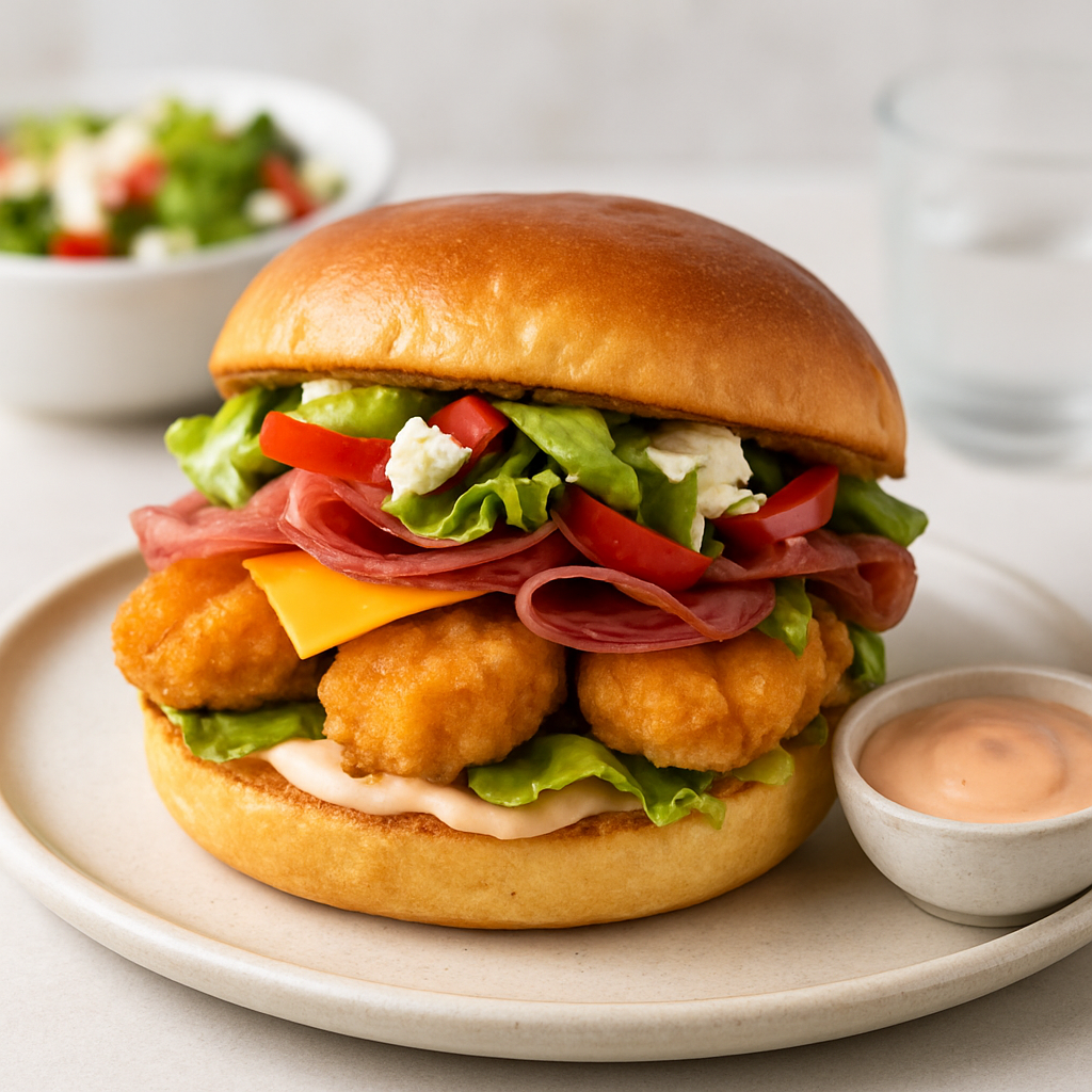 Mediterranean Fusion Crispy Chicken Sandwich