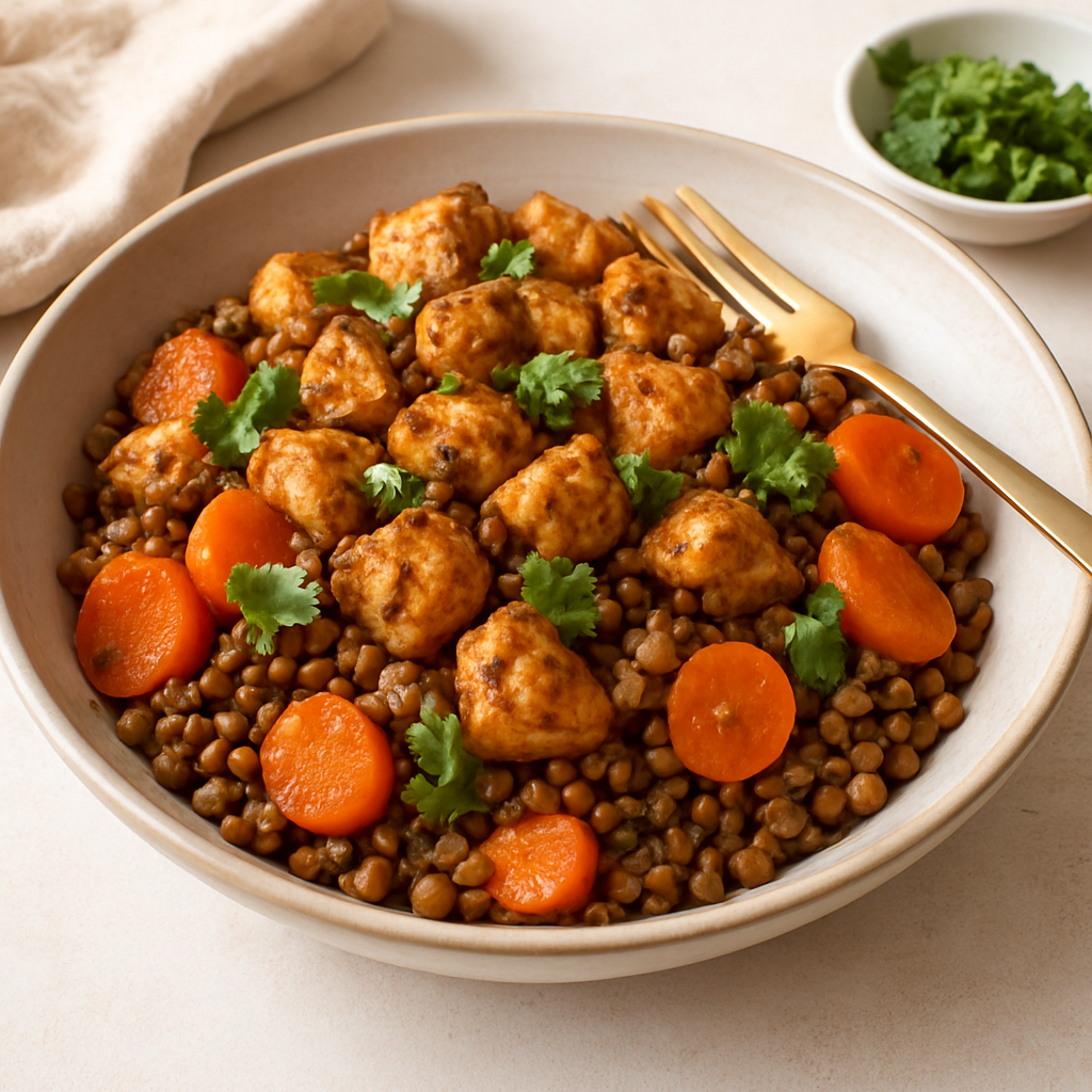 Middle Eastern Spiced Chicken & Lentil Bowl