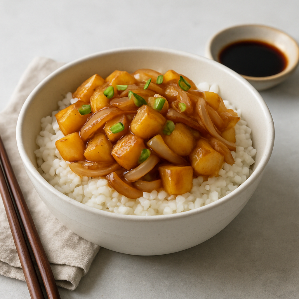 Korean Potato and Onion Rice Bowl (Gamja Dombap)