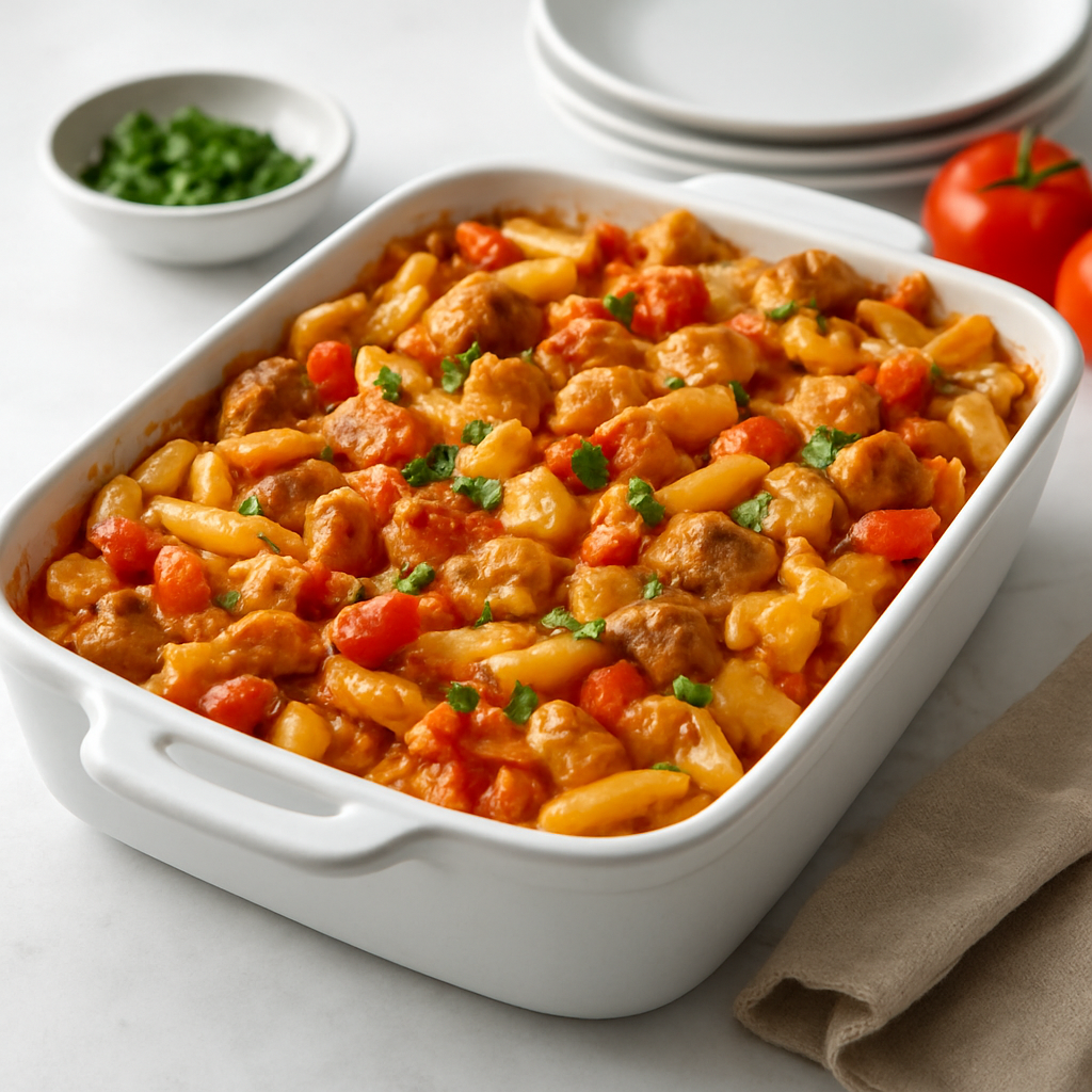 Italian Baked Pasta with Veal and Chicken