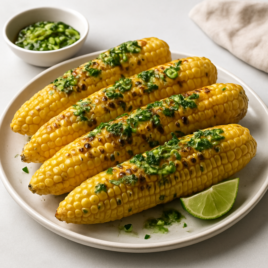 Vietnamese Grilled Corn with Charred Scallion Butter