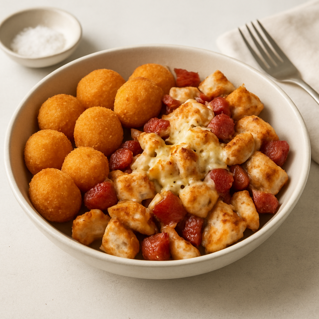 Crispy Salami & Chicken Fusion Bowl