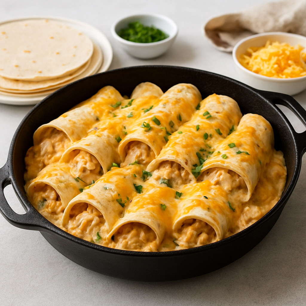 Creamy Tuna & Cheese Tortilla Skillet