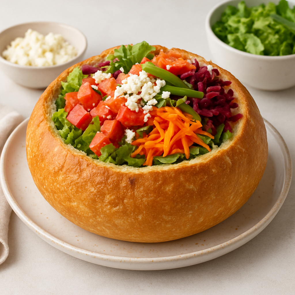 Mediterranean-Vietnamese Fusion Bread Bowl