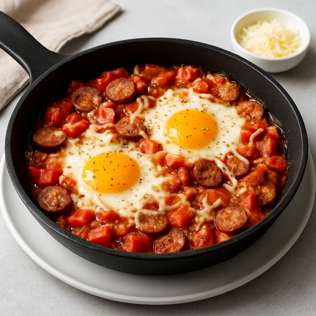 Italian Sausage and Tomato Egg Skillet