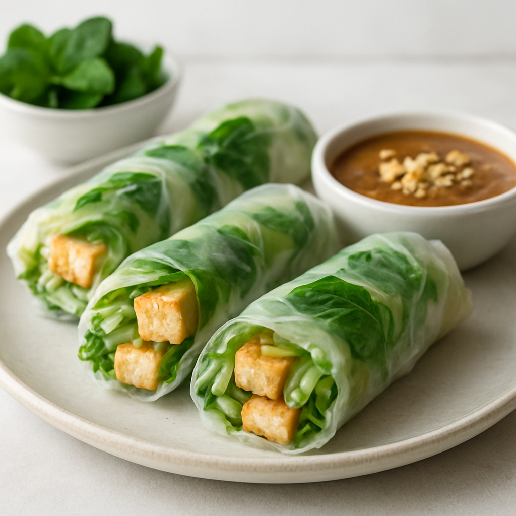 Vietnamese Fresh Spring Rolls with Tofu