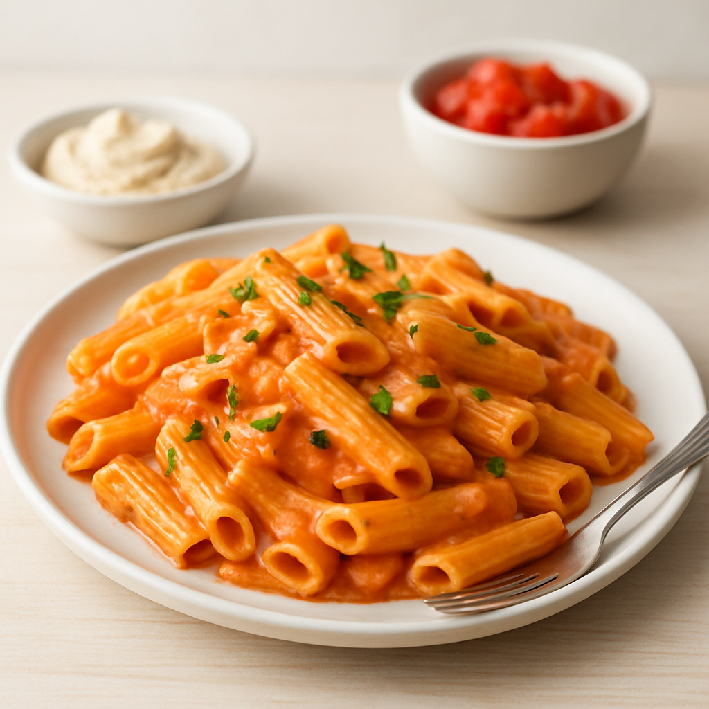 Creamy Tomato Pasta with Hummus