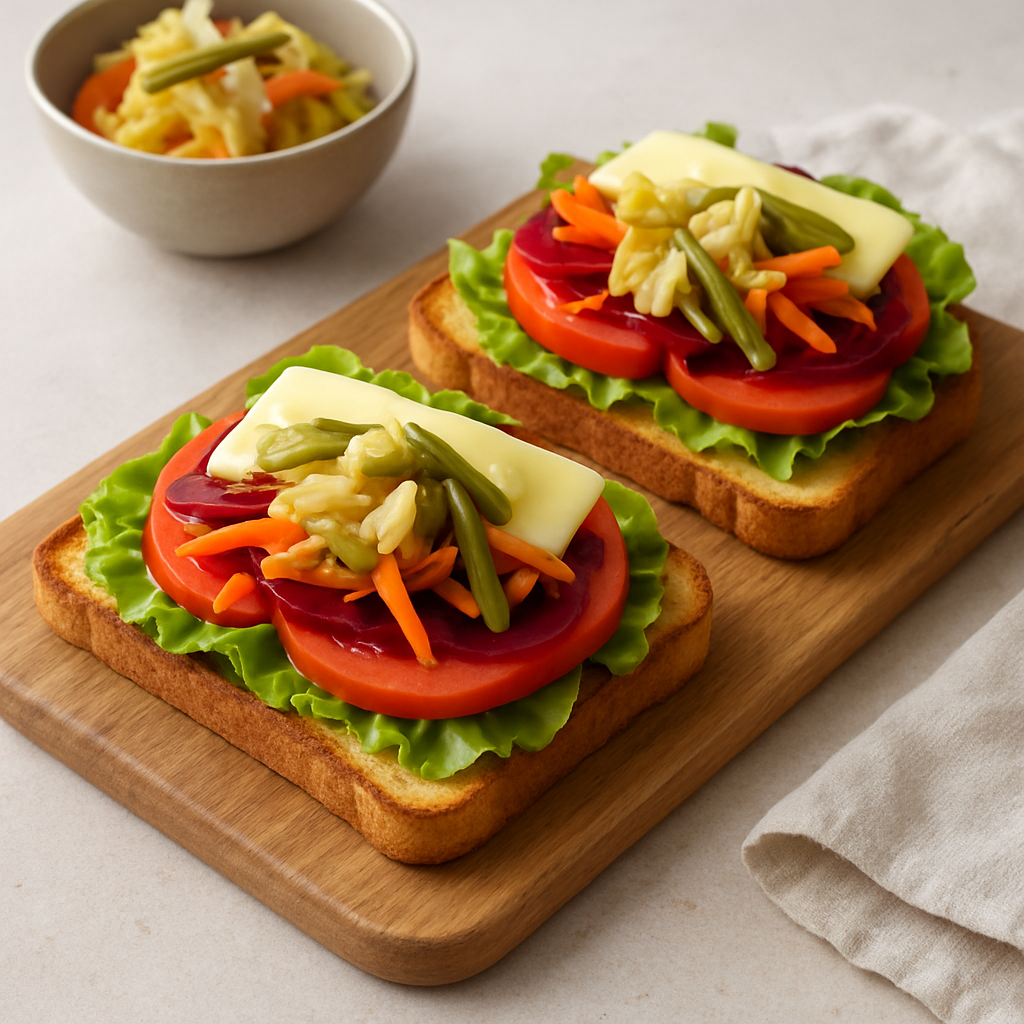 Korean-Style Vegetable Bread Sandwich